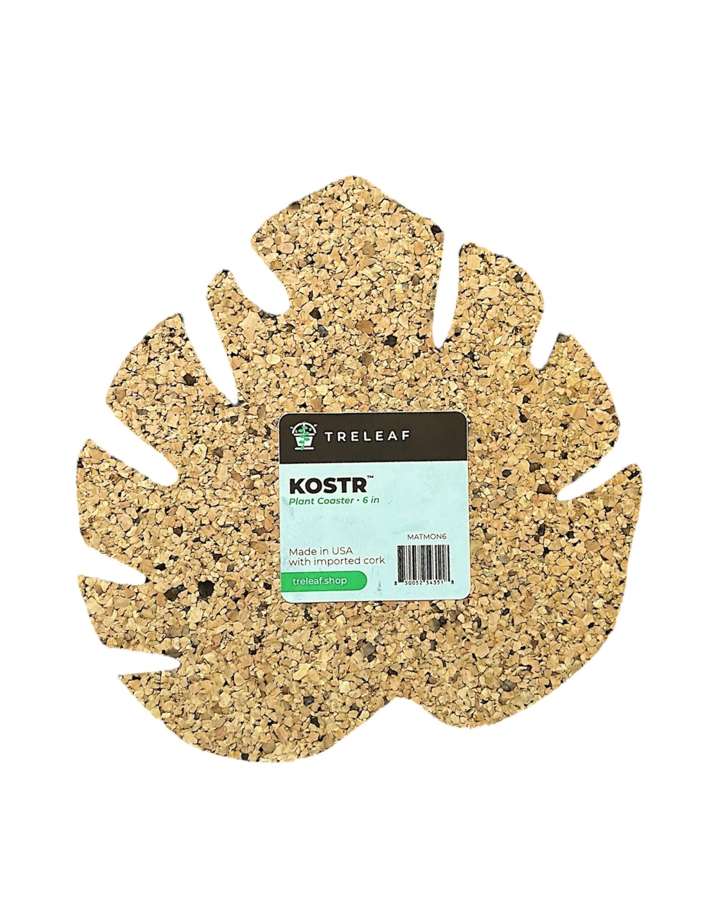 Kostr™ - Monstera Leaf-shaped cork plant pot coaster