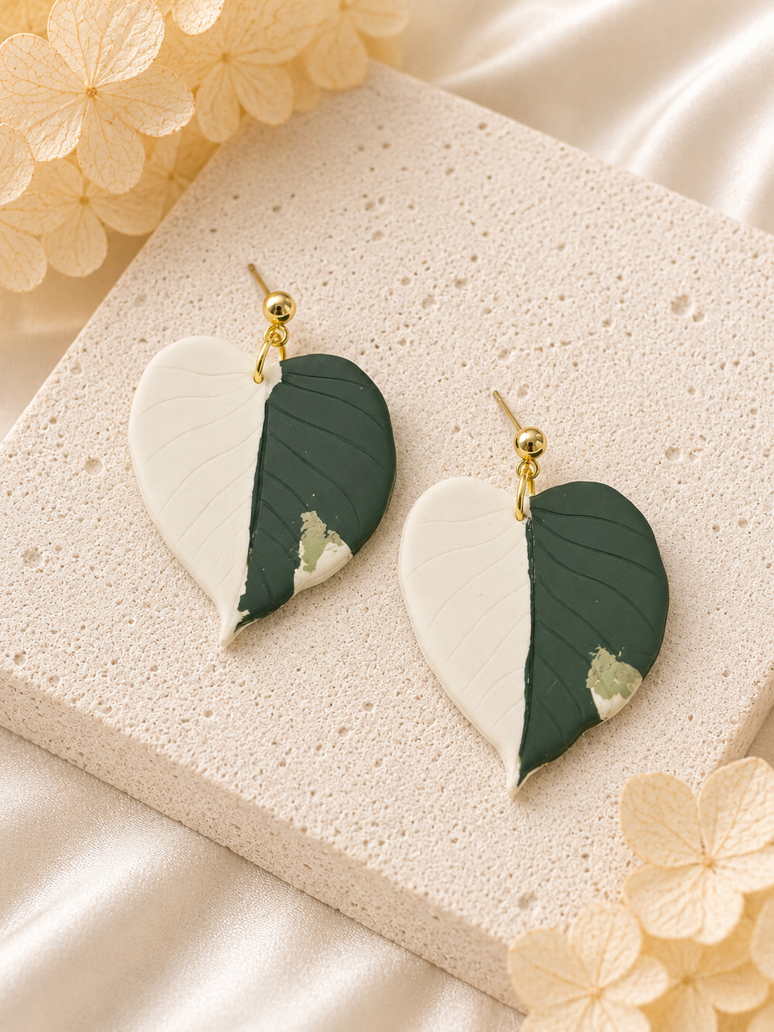 White Knight Philodendron Earrings