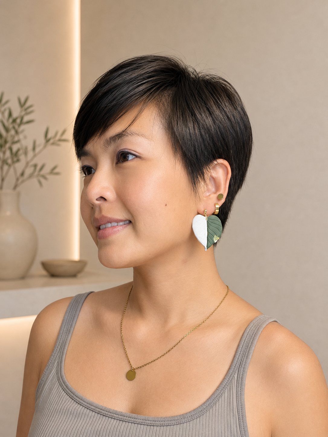 White Knight Philodendron Earrings