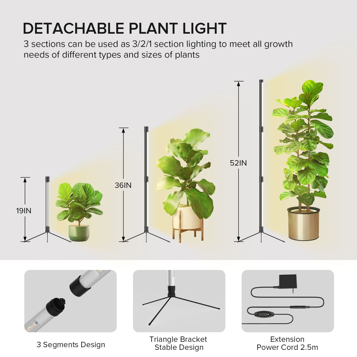 SANSI T10 80W LED Standing Grow Light (US/CA ONLY)