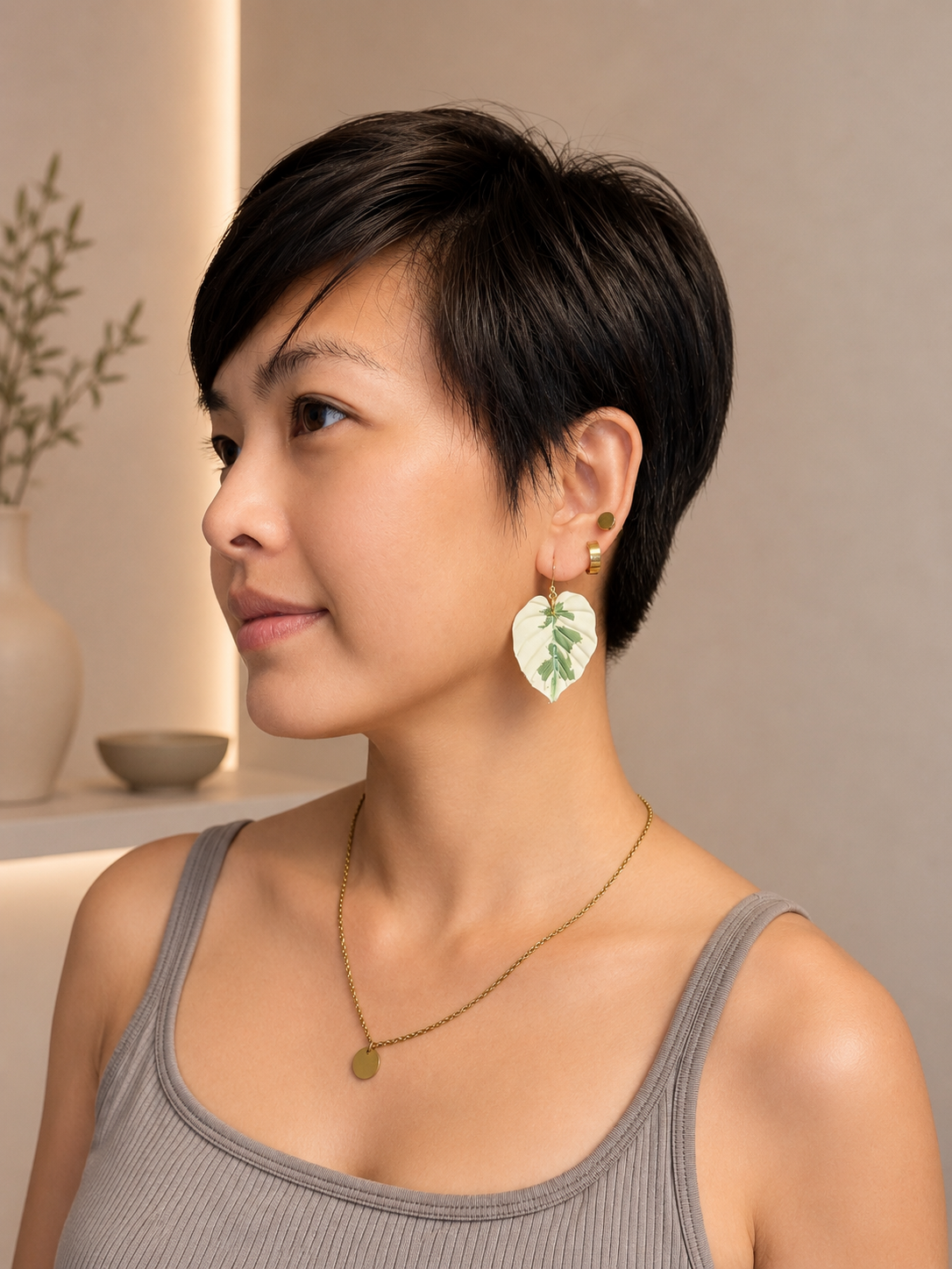Monstera Casper Earrings