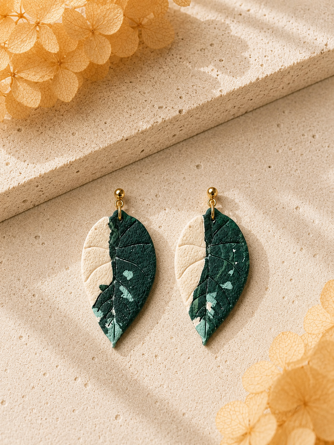 Melo Albo Alocasia Earrings