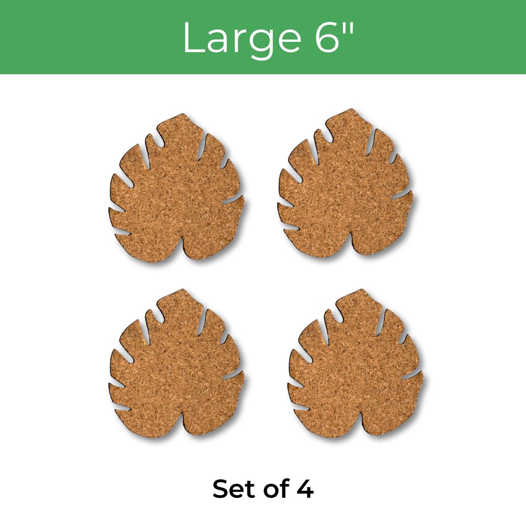 Kostr™ - Monstera Leaf-shaped  cork plant pot coaster