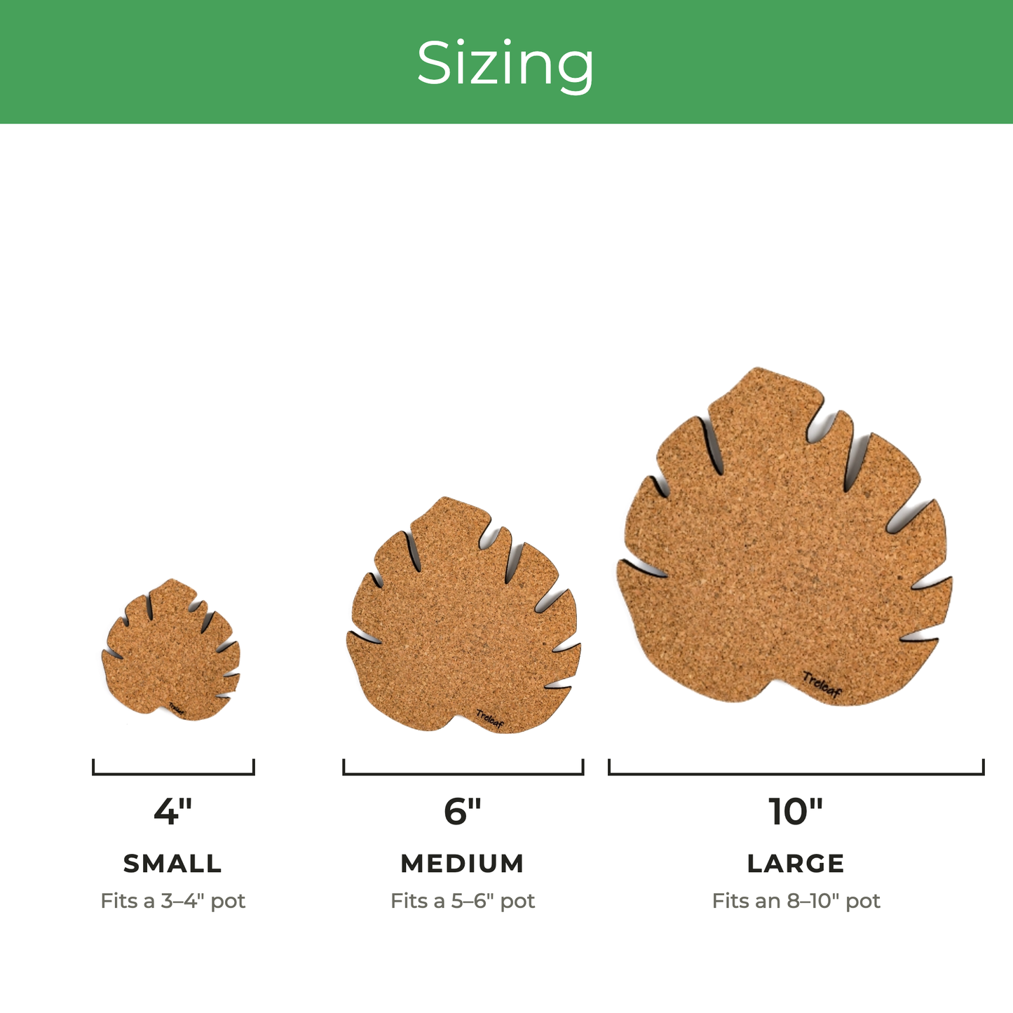 Kostr™ - Monstera Leaf-shaped  cork plant pot coaster