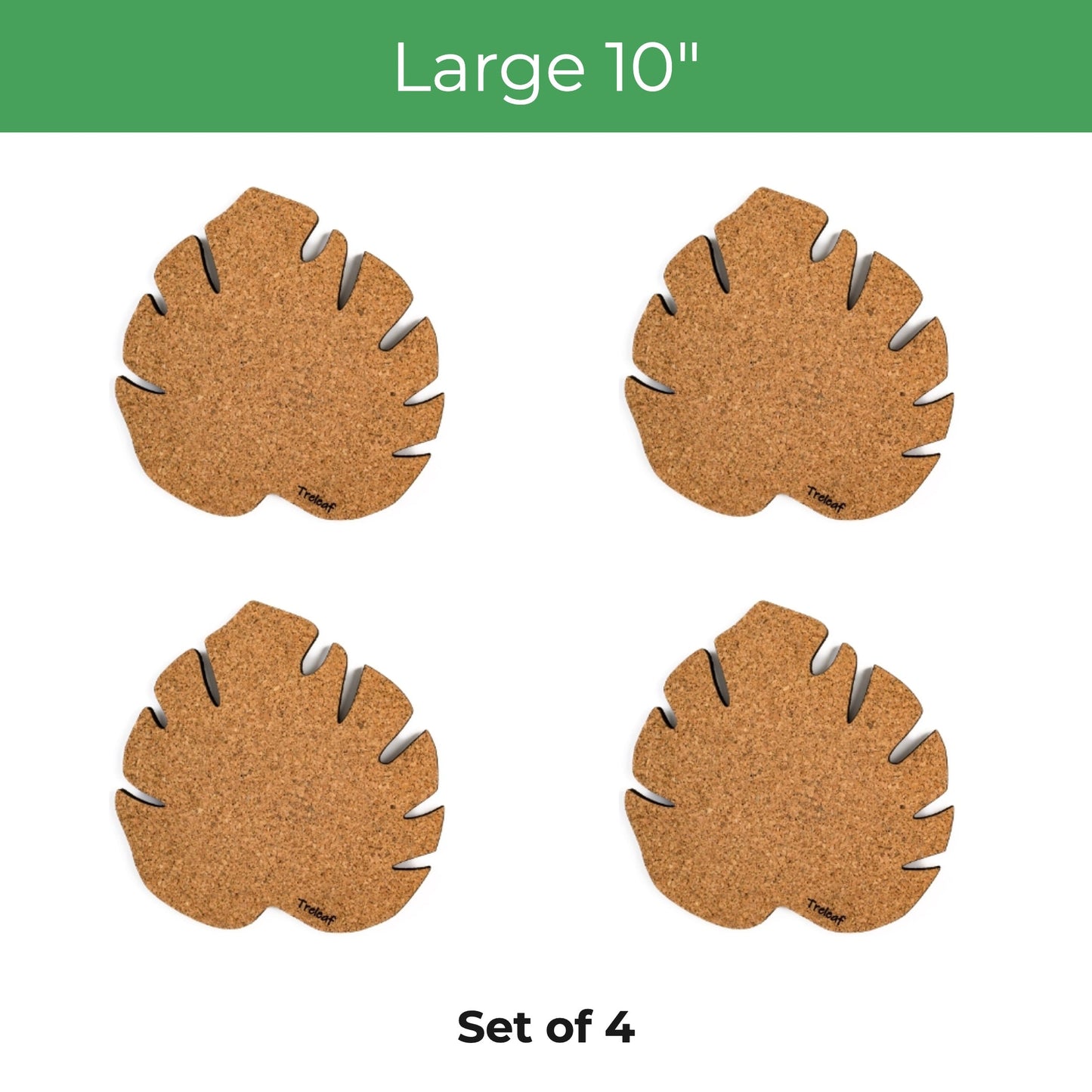 Kostr™ - Monstera Leaf-shaped  cork plant pot coaster