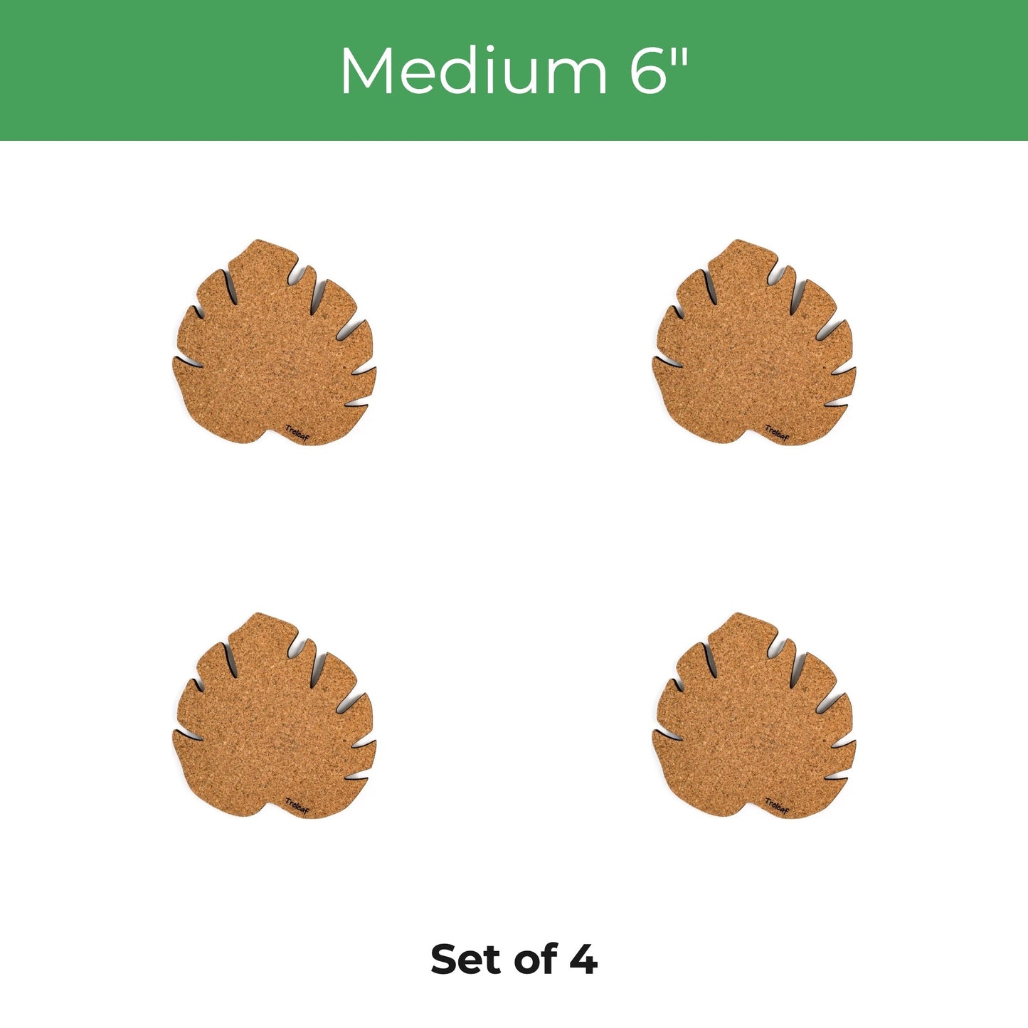 Kostr™ - Monstera Leaf-shaped  cork plant pot coaster