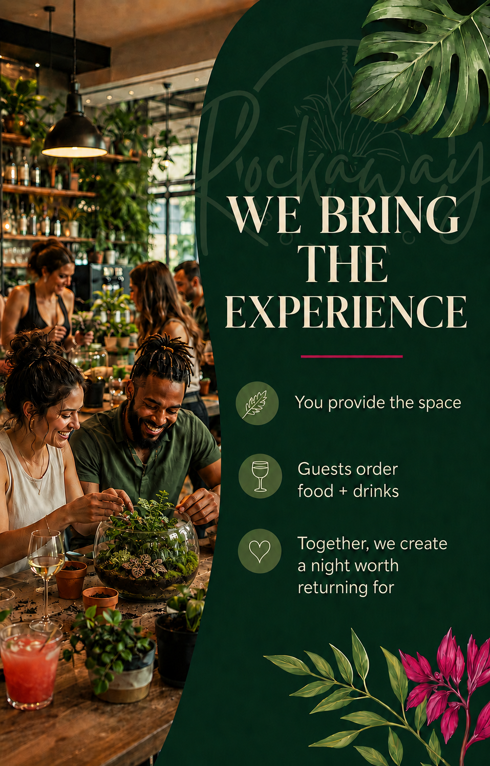 Private botanical party hosted by Rockaway Botanica